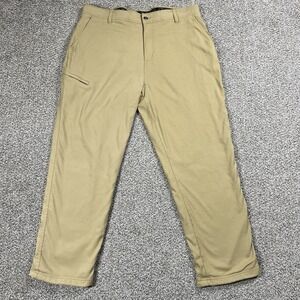 Gerry Pants Mens 38x30 Tan Venture Cargo Fleece Lined Performance Hiking Nylon